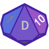 1dTen Logo -- A D10 Gaming Dice